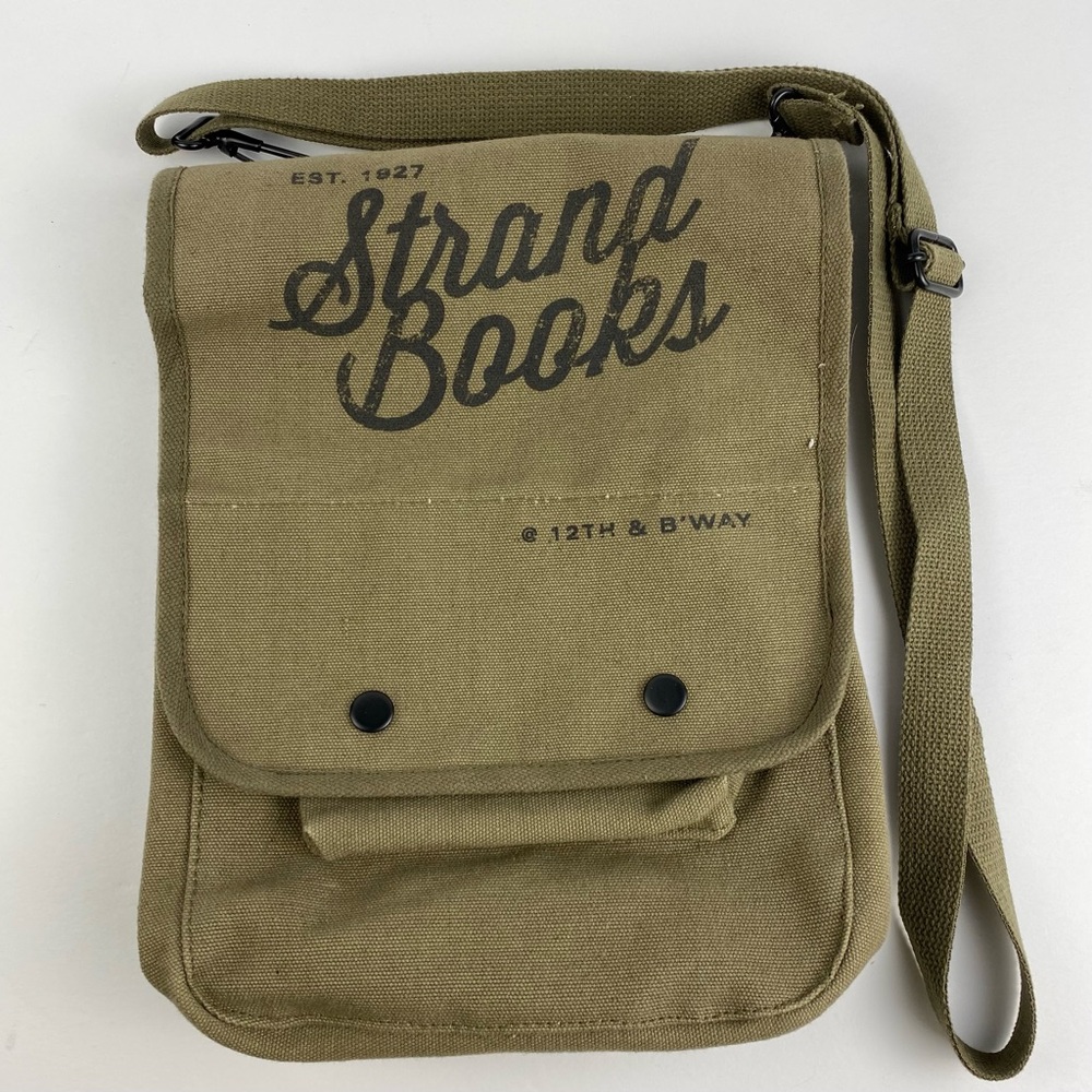 Strand Books Messenger/Book Bag by Rothco, Olive Army Green Cotton Canvas